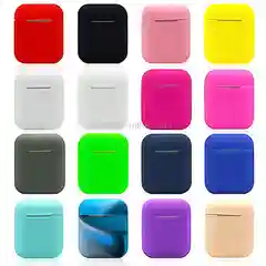 Чехол для наушников Airpods силиконовый с карабином