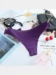 Фиолетовый бесшовные женские трусы, стринги