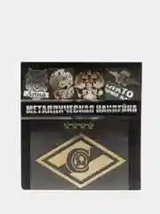 Золотой металлическая наклейка-стикер "Спартак" на телефон / авто