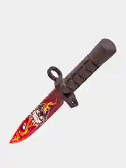 Деревянный штык-нож М9 "Огненный череп", CS GO (КС ГО)