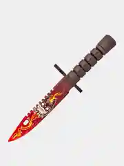 Багровый деревянный штык-нож М9 "Огненный череп", CS GO (КС ГО)