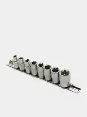 ЕРМАК Набор головок, 8 предм., "TORX" 1/2" E10-E11-E12-E14-E16-E18-E20-E24