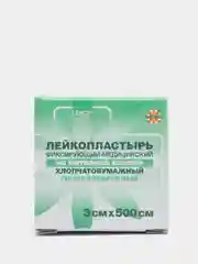 Лейкопластырь LEIKO, фиксирующий, на нетканой основе, гипоаллергенный, 3 х 500 см