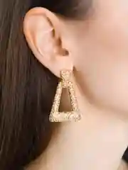Серьги подвески треугольные Medeya