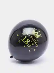 Черный воздушные шары с принтом Happy Birthday, черные