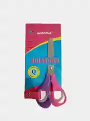 Фиолетовый ножницы детские, школьные, с линейкой