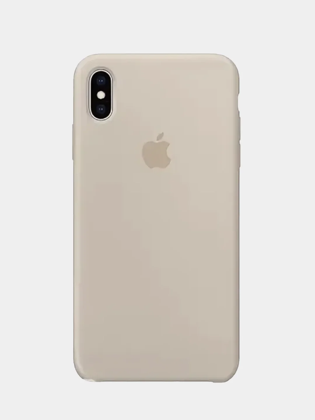 Бежевый меланж чехол Silicone case для Apple iPhone XS Max