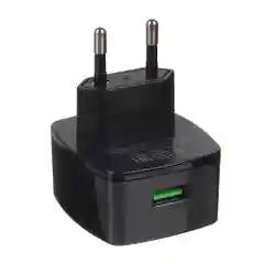 Белый сетевое зарядное устройство, с быстрой зарядкой, 18 Вт, QC3.0, 1 x USB, 3,4А