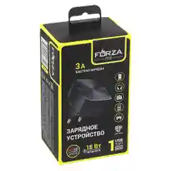 Белый сетевое зарядное устройство, с быстрой зарядкой, 18 Вт, QC3.0, 1 x USB, 3,4А
