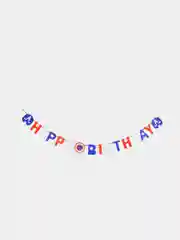 Индиго праздничная растяжка на стену "Happy birthday"