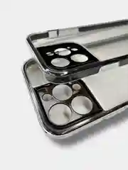 Черный прозрачный противоударный чехол iPhone 13 Pro, 13 Pro Max, 12 Pro Max