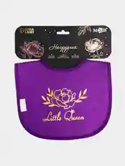 Нагрудник для кормления на непромокаемой основе на кнопках Little queen