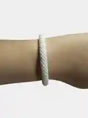 Белый браслет из бисера/ украшения из бисера/ украшения для девушки/жгут из