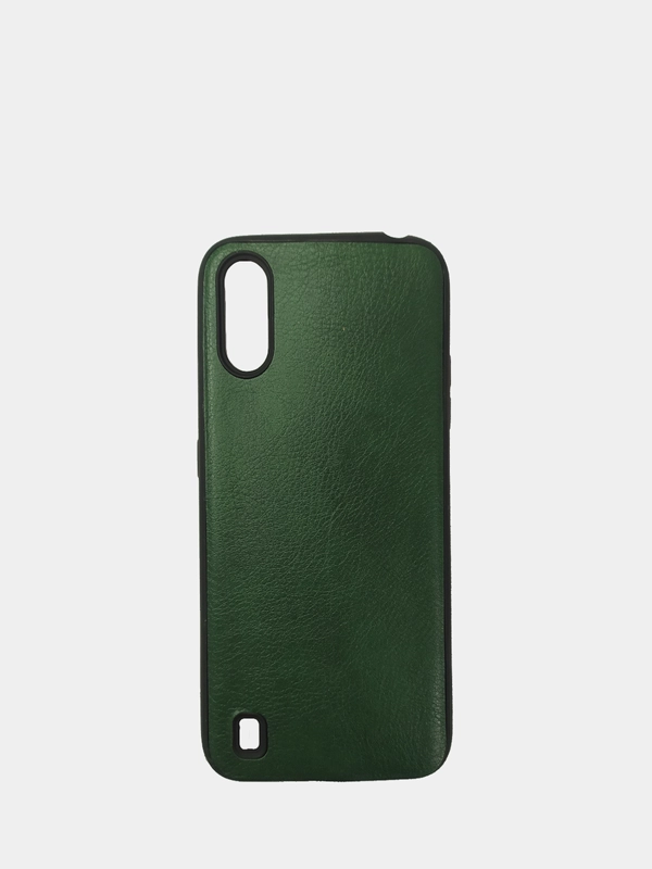 Силиконовый чехол накладка для Samsung A01 2020, M01 с текстурой кожи (под кожу)