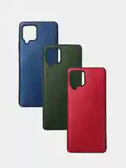 Силиконовый чехол накладка для Samsung A42 2021 с текстурой кожи (под кожу)