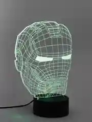 Зеленый светильник-ночник 3D "Супергерои", LED, светодиодный, настольный