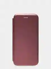 Бордовый чехол книжка Xiaomi Redmi Note 8 Pro горизонтальная на магните