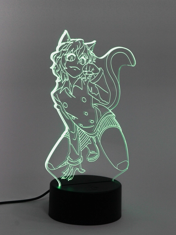 Светильник-ночник 3D по аниме "HunterxHunter", LED, светодиодный, настольный, USB