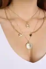 Цепочка с подвеской, многослойная