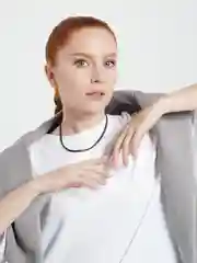 Черный цепочка на шею,кубинское плетение