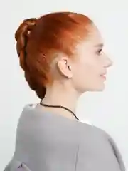 Черный цепочка на шею,кубинское плетение