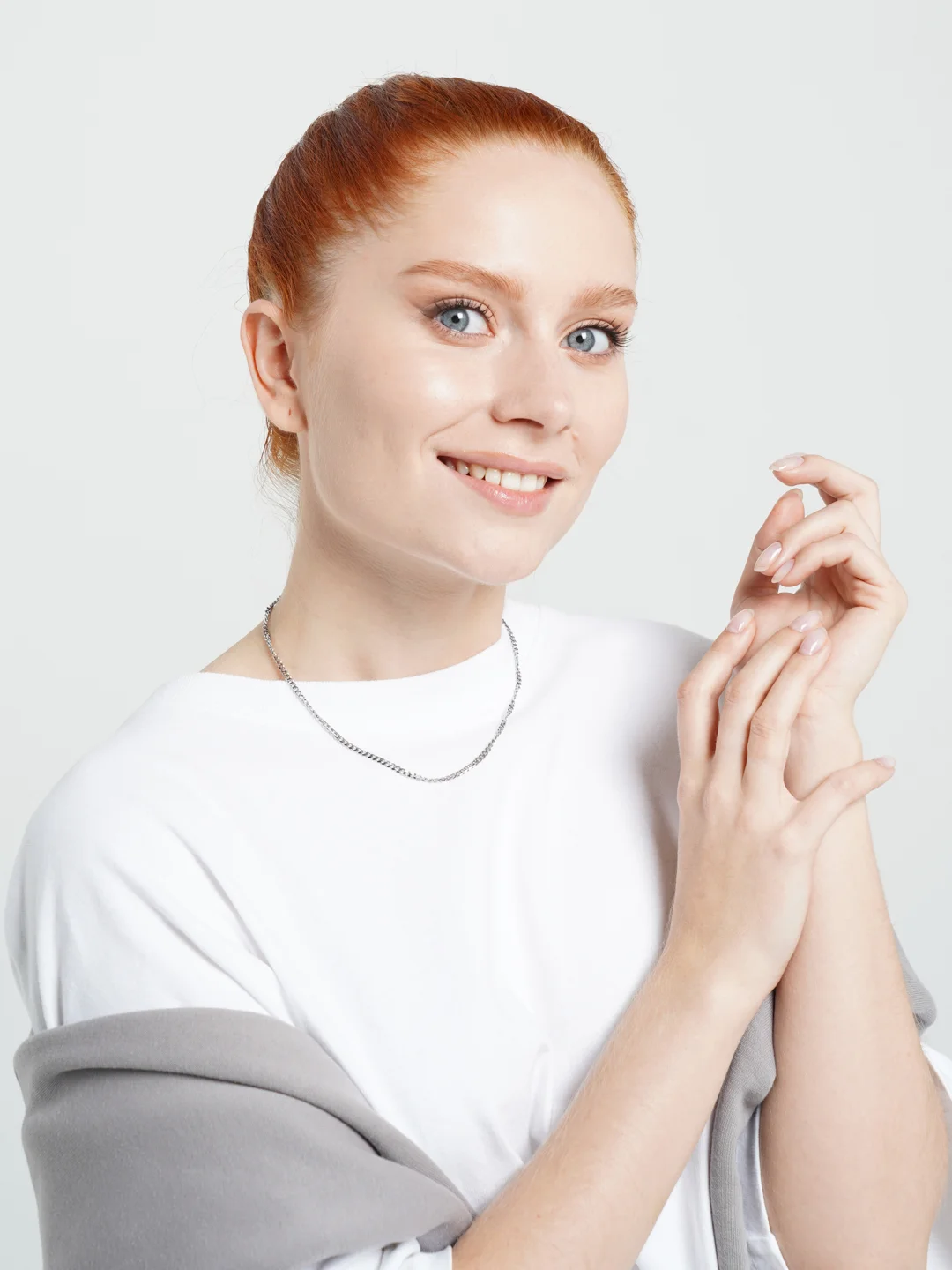 Серебряный цепочка на шею,кубинское плетение