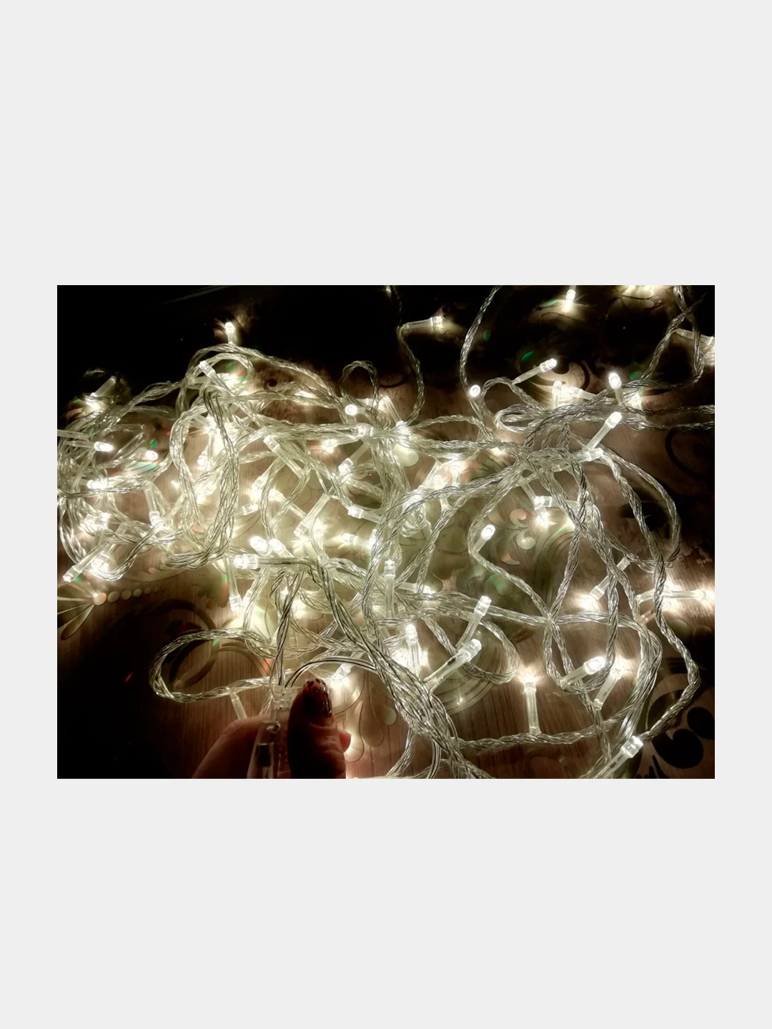 Гирлянда светодиодная, 10 метров, 100 Led, 220В, 8 режимов