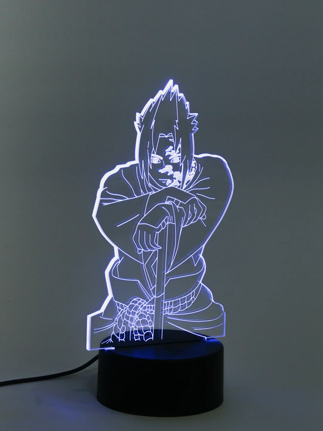 Голубой ночник 3D светодиодный "Наруто", USB