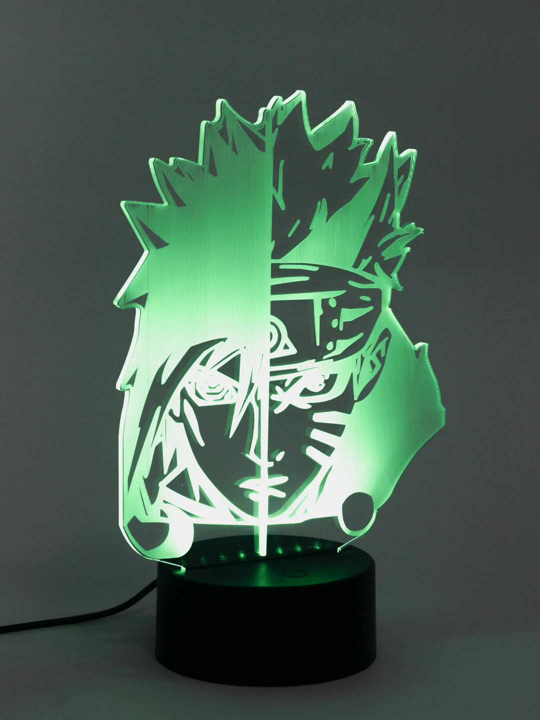 Зеленый ночник 3D светодиодный "Наруто", USB