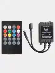 Аудиоконтроллер для светодиодной ленты и линеек RGB (12V, 72W, 20 кнопок)