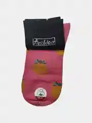 Розовый носки классические с принтом "Ананас"