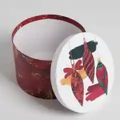 Бордовый коробки "Счастья в Новом году", 3 размера