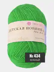 Зеленый пряжа Детская новинка Пехорка 50г 200м
