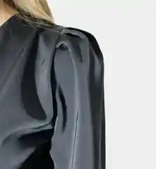 Черный платье атласное