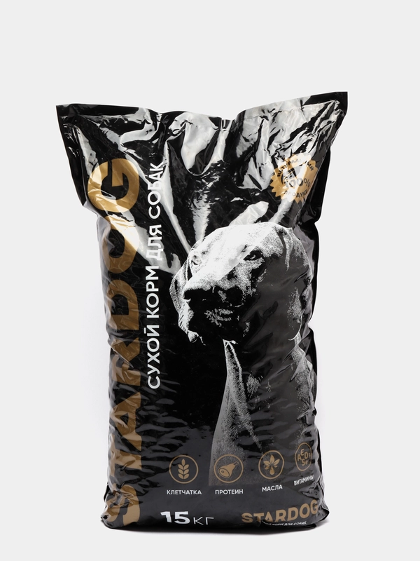 STARDOG, Корм с говядиной 15 кг для собак средних и крупных пород