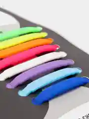Шнурки силиконовые, 16 штук, разноцветные