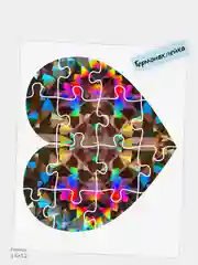 Серебряный наклейка голографическая для одежды Imari