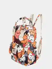 Алый рюкзаки с аниме "Котики" и "Тоторо"