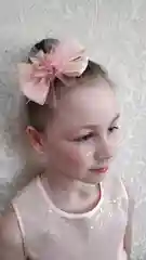 Бант детский/бантик для волос/Заколка-бант для девочки с цветком/День рождения/на праздник