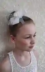 Бант детский/бантик для волос/Заколка-бант для девочки с цветком/День рождения/на праздник