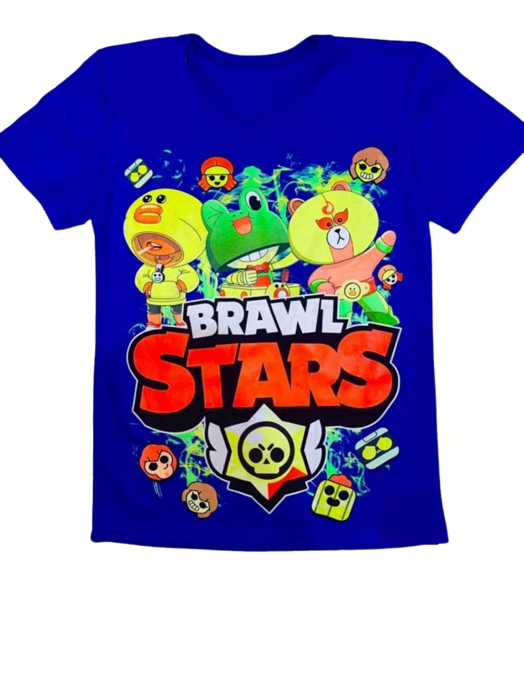 Красный футболка Brawl Stars детская светящаяся
