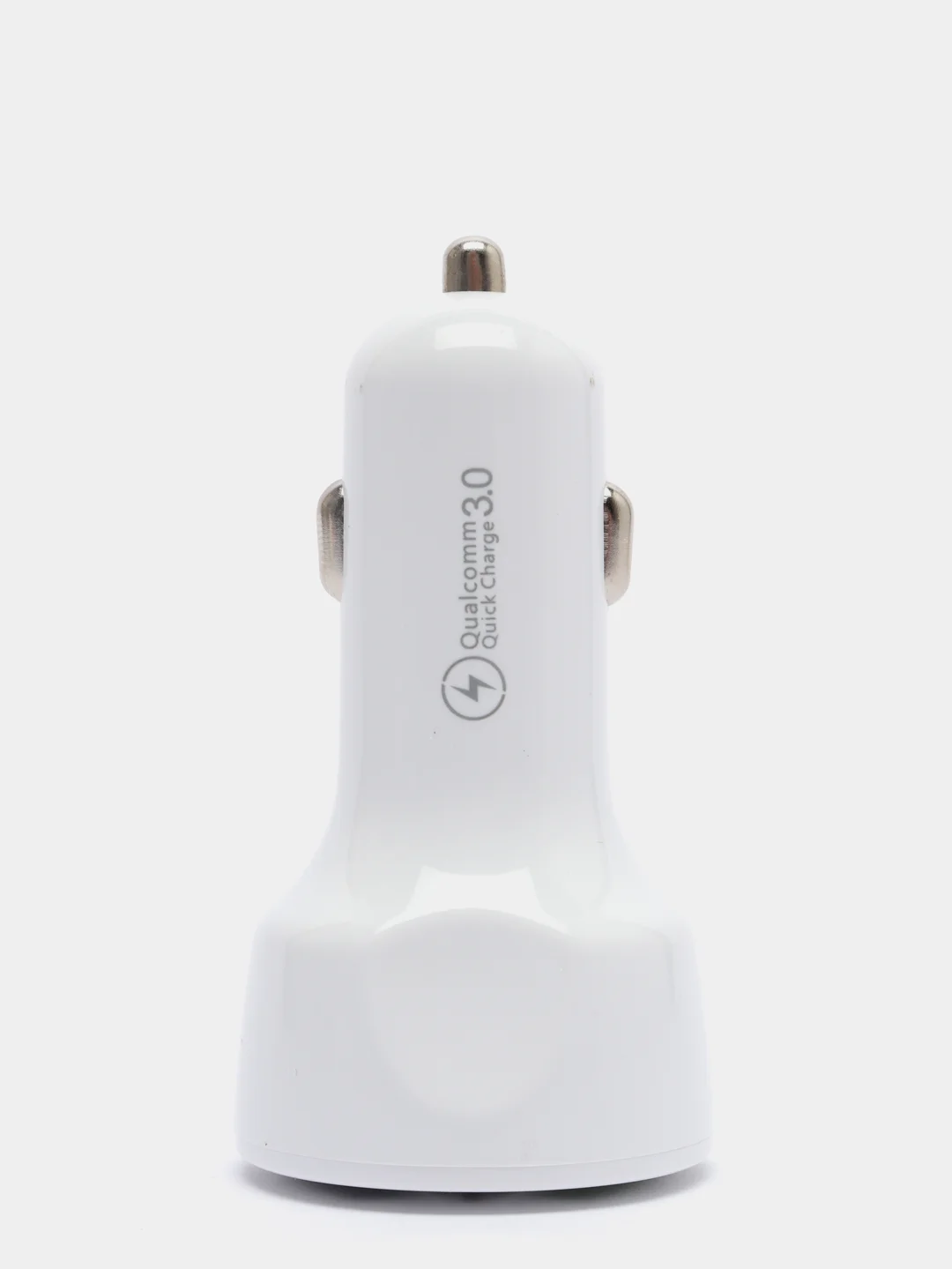 Белый автомобильная зарядка для телефона в прикуриватель, на 3 USB