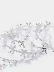 Серебряный тесьма снежинки, лента декоративная
