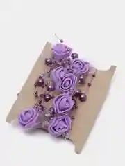 Аметистовый бусины с розами на нитке для рукоделия