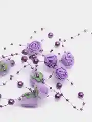 Аметистовый бусины с розами на нитке для рукоделия