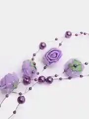 Аметистовый бусины с розами на нитке для рукоделия