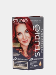 Комплект STUDIO Professional 3D HOLOGRAPHY для окрашивания волос 6.5 рубиново-красный