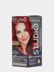 Комплект STUDIO Professional 3D HOLOGRAPHY для окрашивания волос 6.5 рубиново-красный
