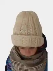 Молочный детская вязаная шапка крупной вязки для детей