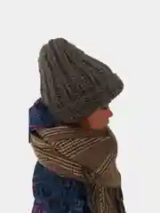 Серый детская вязаная шапка крупной вязки для детей